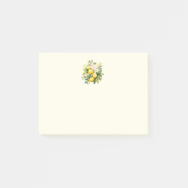 Lemon Bouquet with White Blossoms Post-it Notes (Front)