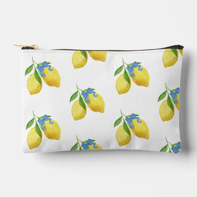 Lemon bow summer Italian style Accessory Pouch (Front)