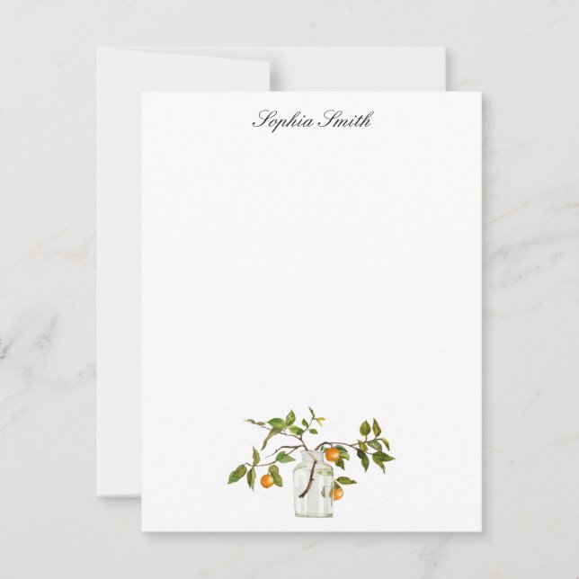 Lemon branch in Jar  Thank You Card (Front)