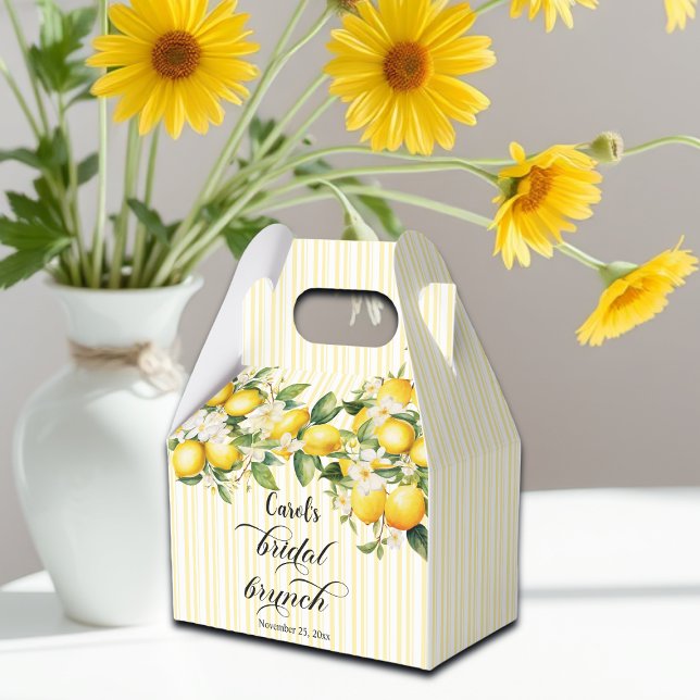Lemon Branch Mediterranean Summer Bridal Brunch Favor Box (Creator Uploaded)