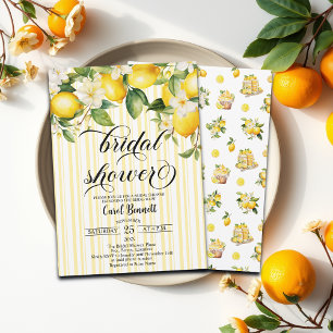 Lemon Branch Mediterranean Summer Bridal Shower Invitation
