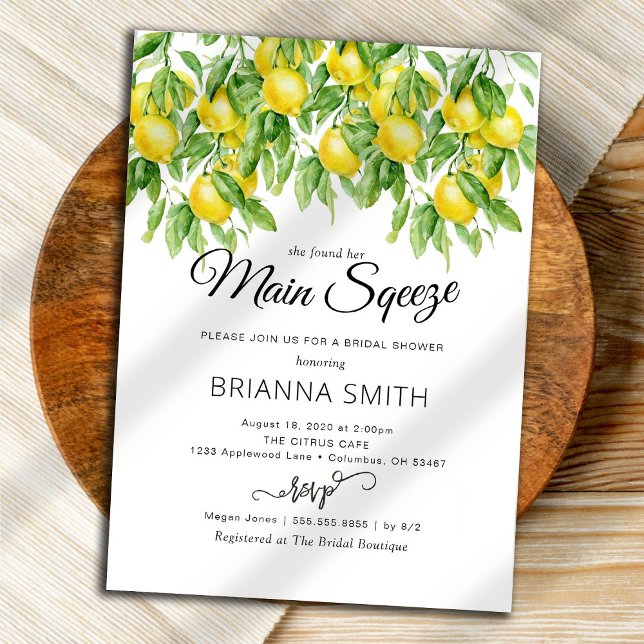 Lemon Branches Bridal Douche invitation (Créateur téléchargé)