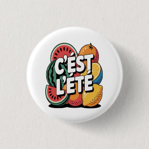 Lemon Breeze 1 Inch Round Button