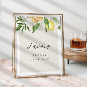 Lemon Bridal Shower Favour Table Sign