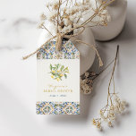 Lemon Bridal Shower Gift Tags<br><div class="desc">Thank your guests with these tastefully designed favour tags, featuring a cheerful thank you message on the back. The front showcases the collection's signature watercolor lemons and tile motif, making each favour a memorable keepsake.</div>