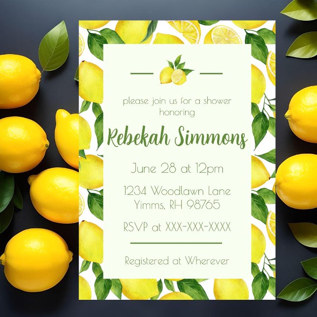 Lemon Bridal Shower Invitation (Creator Uploaded)