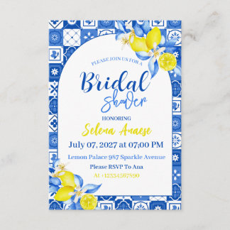 Lemon Bridal Shower Invitation Card