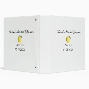 Lemon bridal shower modern simple minimal rustic b binder