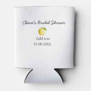 Lemon bridal shower modern simple minimal rustic b can cooler