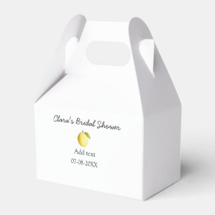 Lemon bridal shower modern simple minimal rustic b favor box
