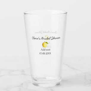 Lemon bridal shower modern simple minimal rustic b glass