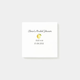 Lemon bridal shower modern simple minimal rustic b post-it notes