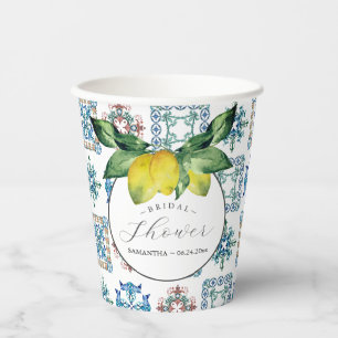 Lemon Bridal Shower Paper Cups