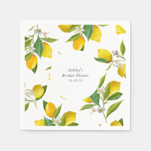 Lemon bridal shower personalized party napkin