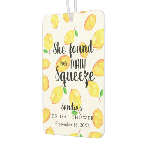 Lemon Bridal Shower She Found Her Main Squeeze Air Freshener