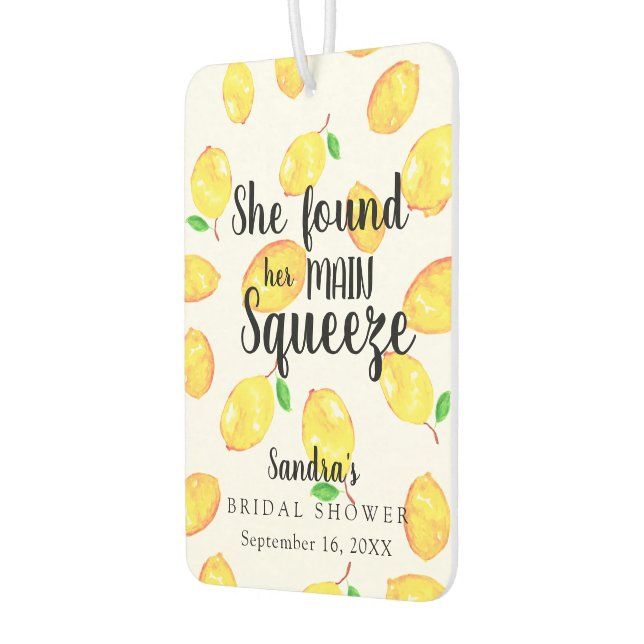 Lemon Bridal Shower She Found Her Main Squeeze  Air Freshener (Left)