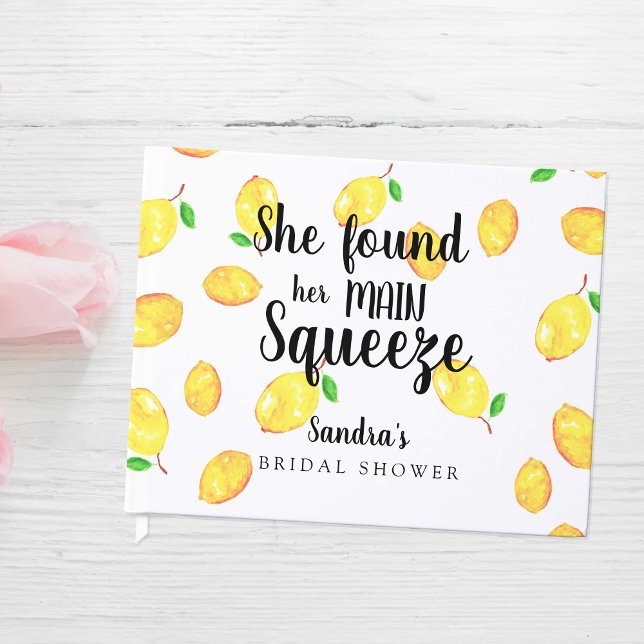  Lemon Bridal Shower She Found Her Main Squeeze  Guest Book (Creator Uploaded)