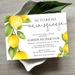 Lemon bridal shower She found her main squeeze Invitation<br><div class="desc">For more advanced customization of this design,  simply select the "Customize It" button above!</div>