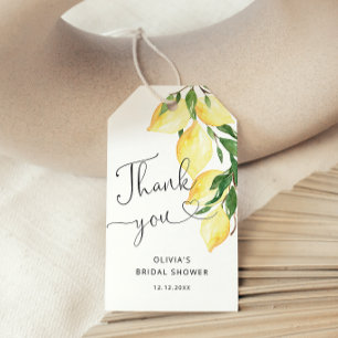 Lemon Bridal Shower Thank you Favor Tags