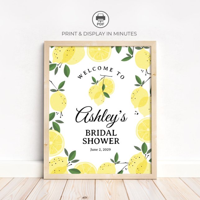 Lemon Bridal Shower Welcome Sign (Creator Uploaded)