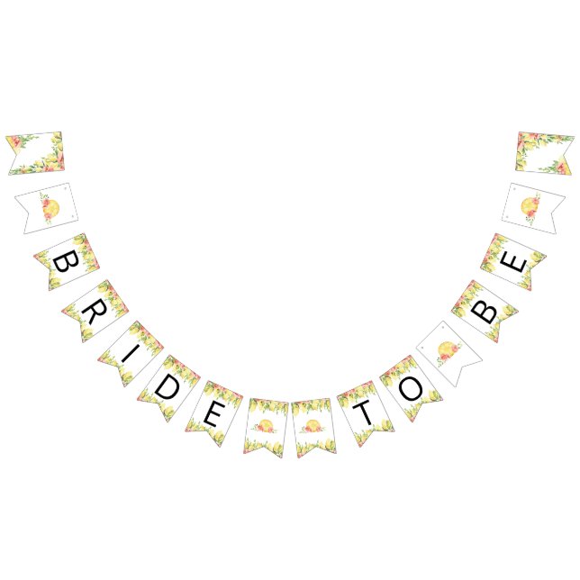 Lemon Bride To Be Bridal Shower Bunting Flags (All)
