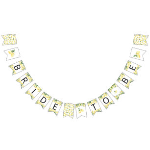 Lemon Bride To Be Bridal Shower Bunting Flags