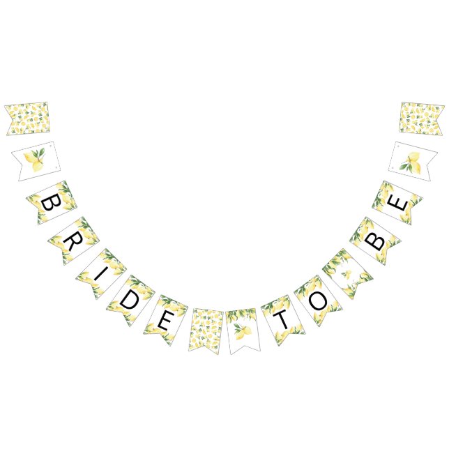 Lemon Bride To Be Bridal Shower Bunting Flags (All)