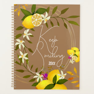 Lemon Brown Spiral Photo Notebook Planner
