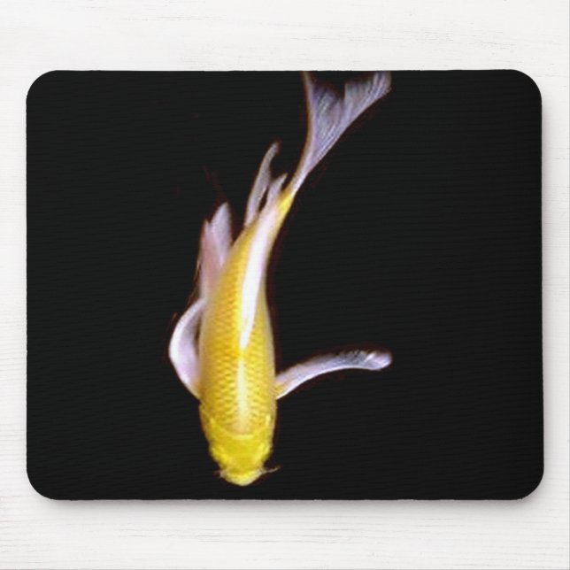 Lemon Butterfly Koi Mouse Pad (Front)