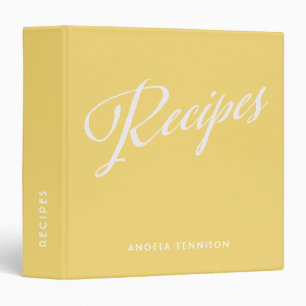 Lemon Candy Personalized Recipe Journal Binder