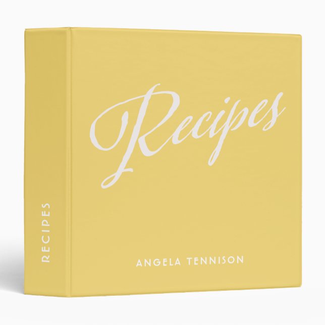 Lemon Candy Personalized Recipe Journal Binder (Front/Spine)