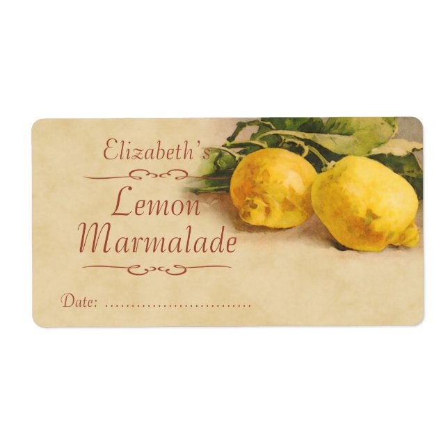 Lemon Canning label (Front)