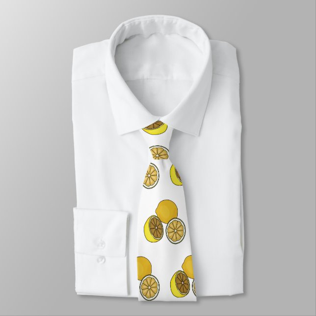 Lemon cartoon illustration tie (Tied)