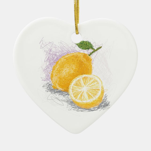 lemon ceramic ornament (Front)