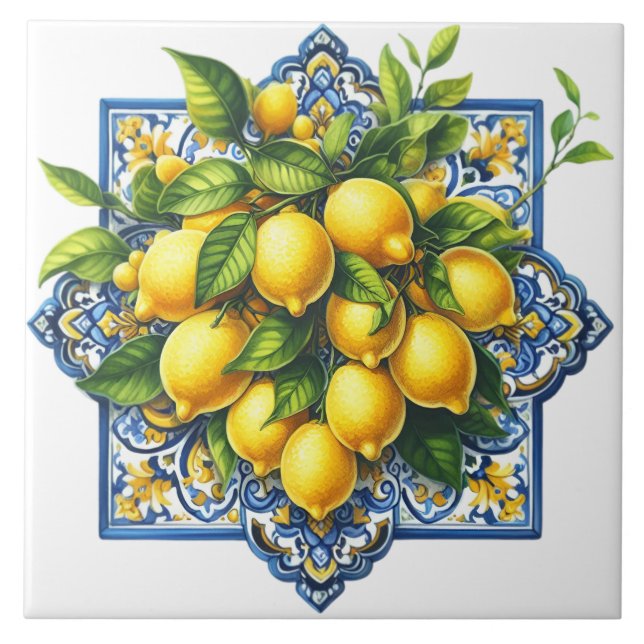Lemon Ceramic Tile (Front)