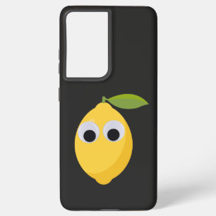 Lemon Character, sweet fruit with googly eyes Samsung Galaxy Case