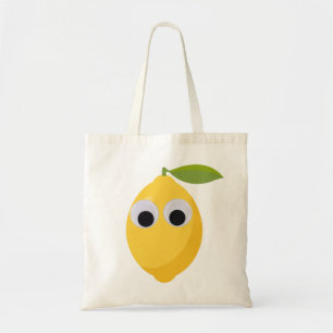 Lemon Character, sweet fruit with googly eyes   Tote Bag