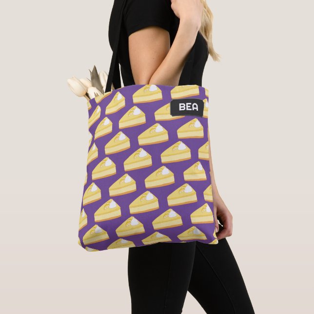 Lemon Cheese Cake dessert theme - your text on Tote Bag (Close Up)