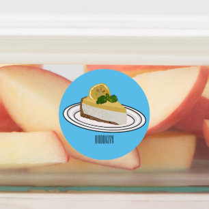Lemon cheesecake cartoon illustration