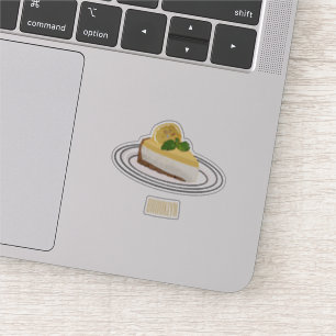 Lemon cheesecake cartoon illustration 