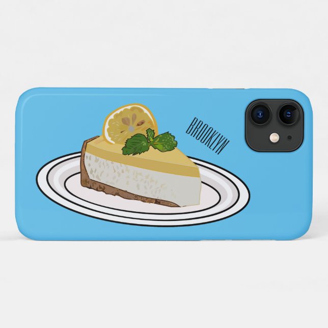 Lemon cheesecake cartoon illustration  Case-Mate iPhone case (Back (Horizontal))