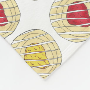 Lemon Cherry Danishes Breakfast Sweet Pastry Fleece Blanket