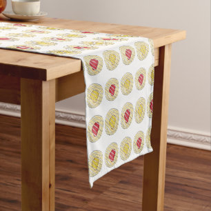 Lemon Cherry Danishes Breakfast Sweet Pastry Short Table Runner