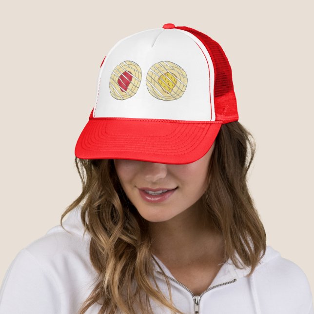 Lemon Cherry Danishes Breakfast Sweet Pastry Trucker Hat (In Situ)