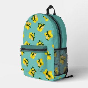 Lemon Chic Design Aqua Printed Backpack