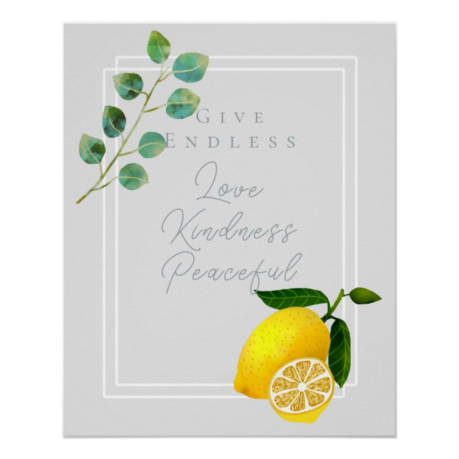 Lemon Chic Grey Glossy Poster (Front)