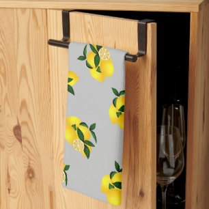 Lemon Chic Grey Kitchen Towel