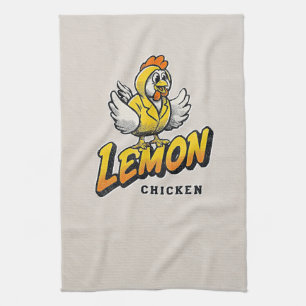 Lemon Chicken - Fun Food Design Kitchen Towel