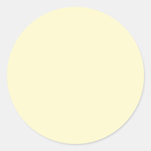 Lemon Chiffon Solid Colour Classic Round Sticker