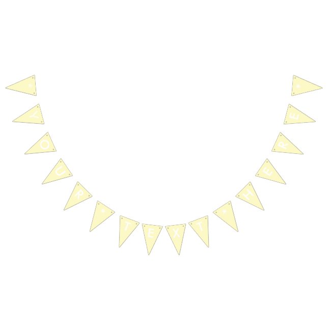 Lemon Chiffon Solid Colour Customize It Bunting Flags (All)